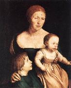 HOLBEIN, Hans the Younger The Artist's Family sf oil on canvas